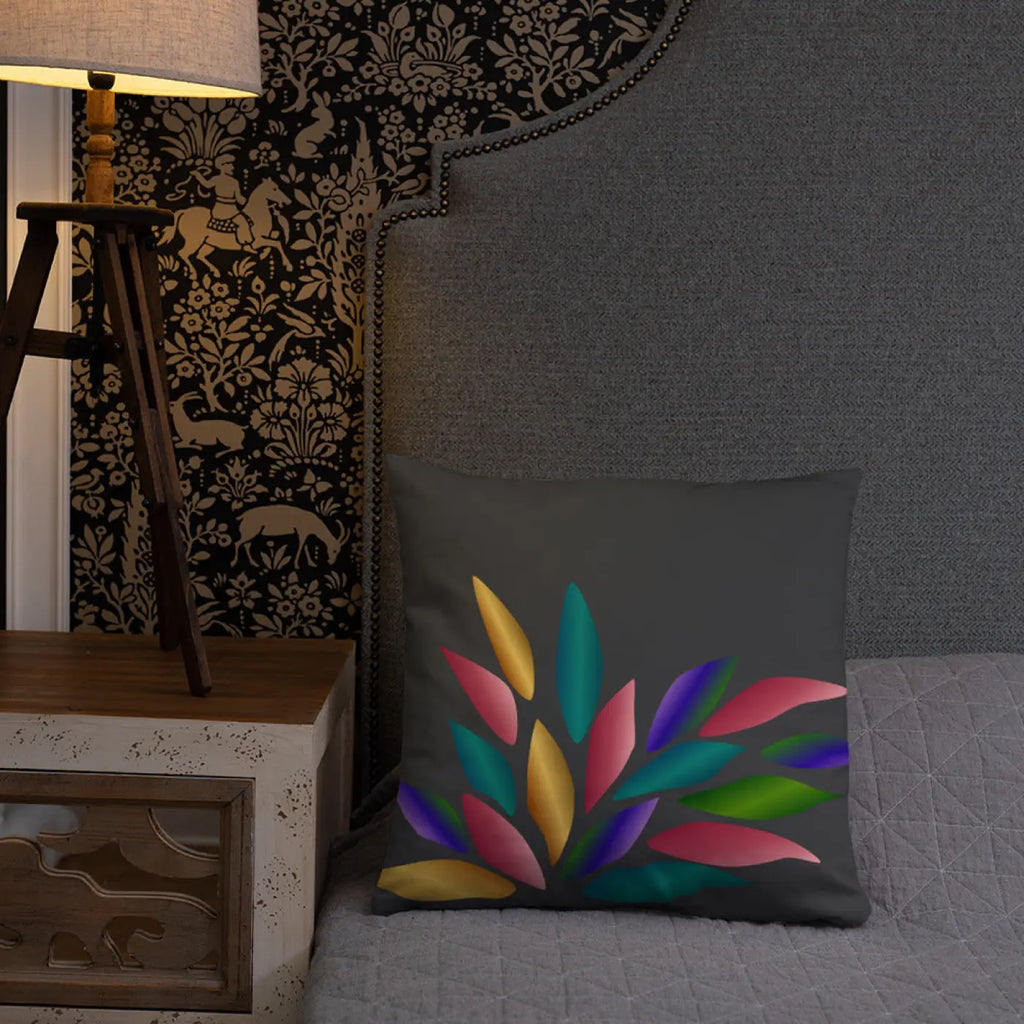 Colorful Petals Throw Pillow – Insert Included - Dipaliz