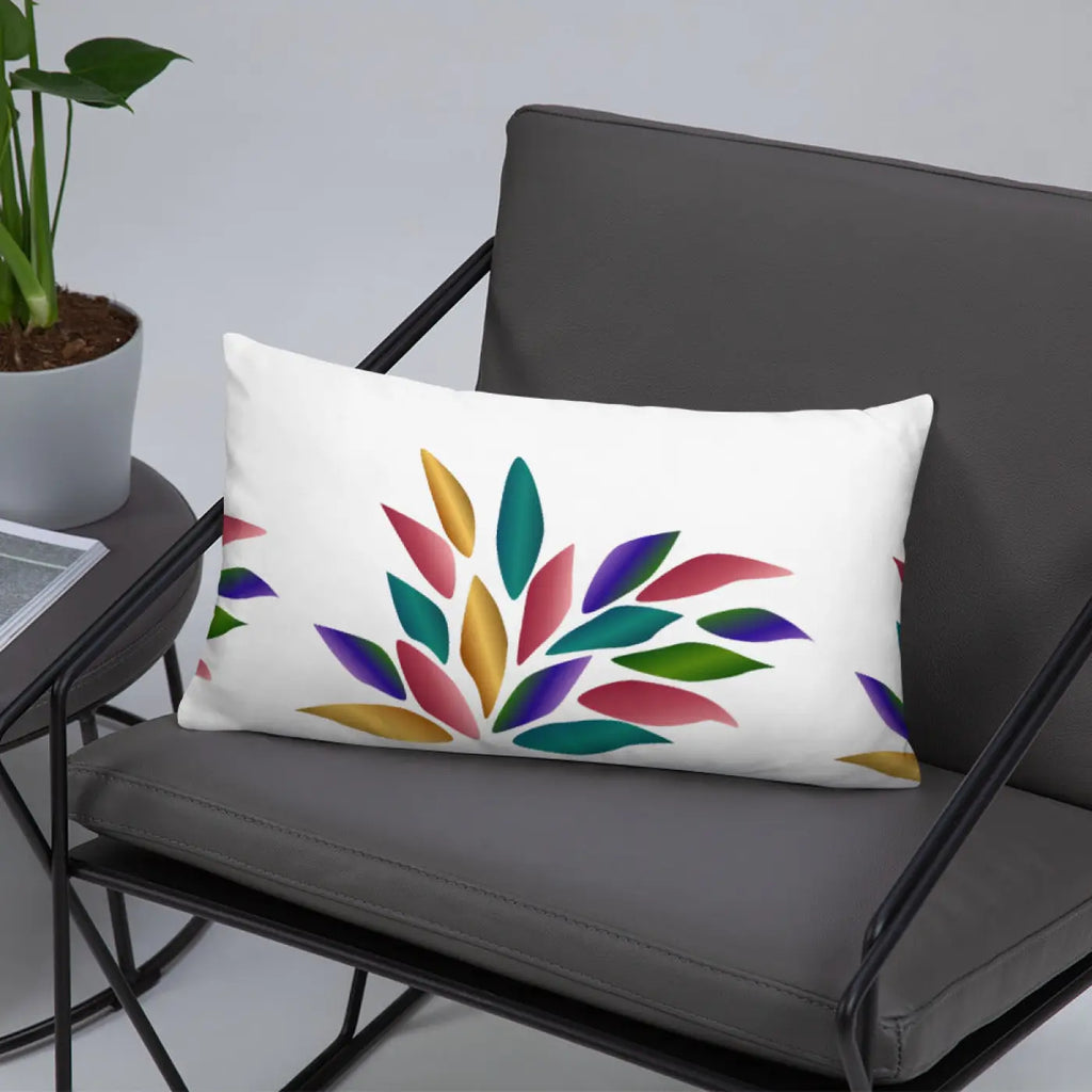 Colorful Petals Throw Pillow – Insert Included - Dipaliz