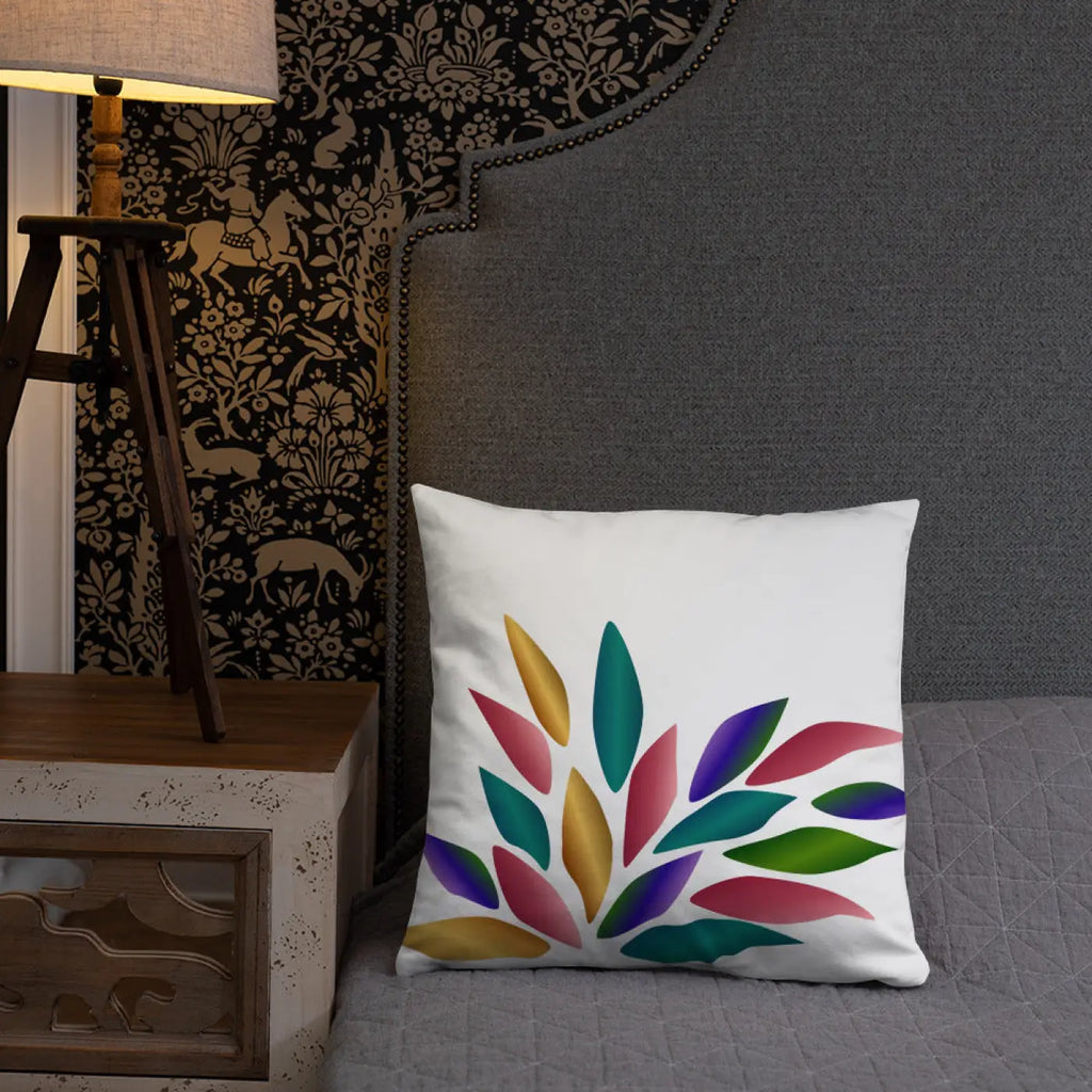 Colorful Petals Throw Pillow – Insert Included - Dipaliz