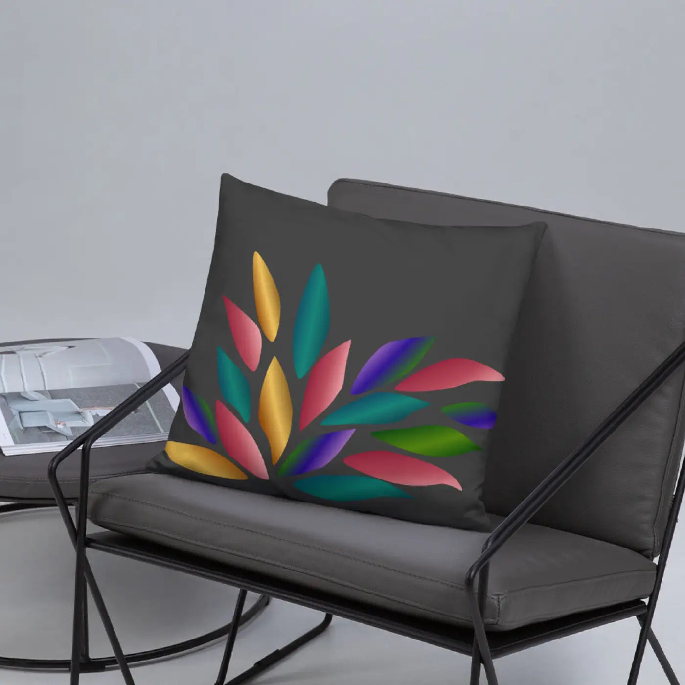 Colorful Petals Throw Pillow – Insert Included - Dipaliz