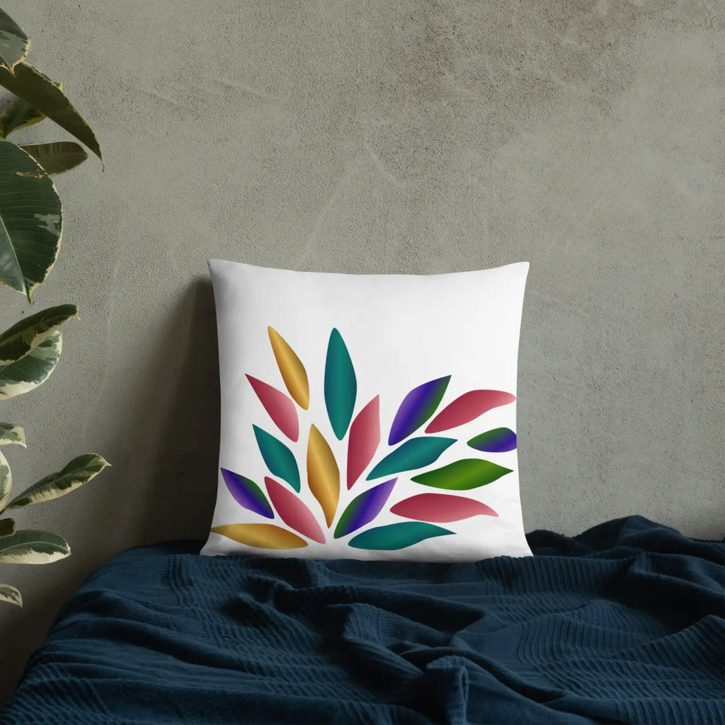 Colorful Petals Throw Pillow – Insert Included - Dipaliz