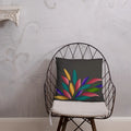 Colorful Petals Throw Pillow – Insert Included - Dipaliz