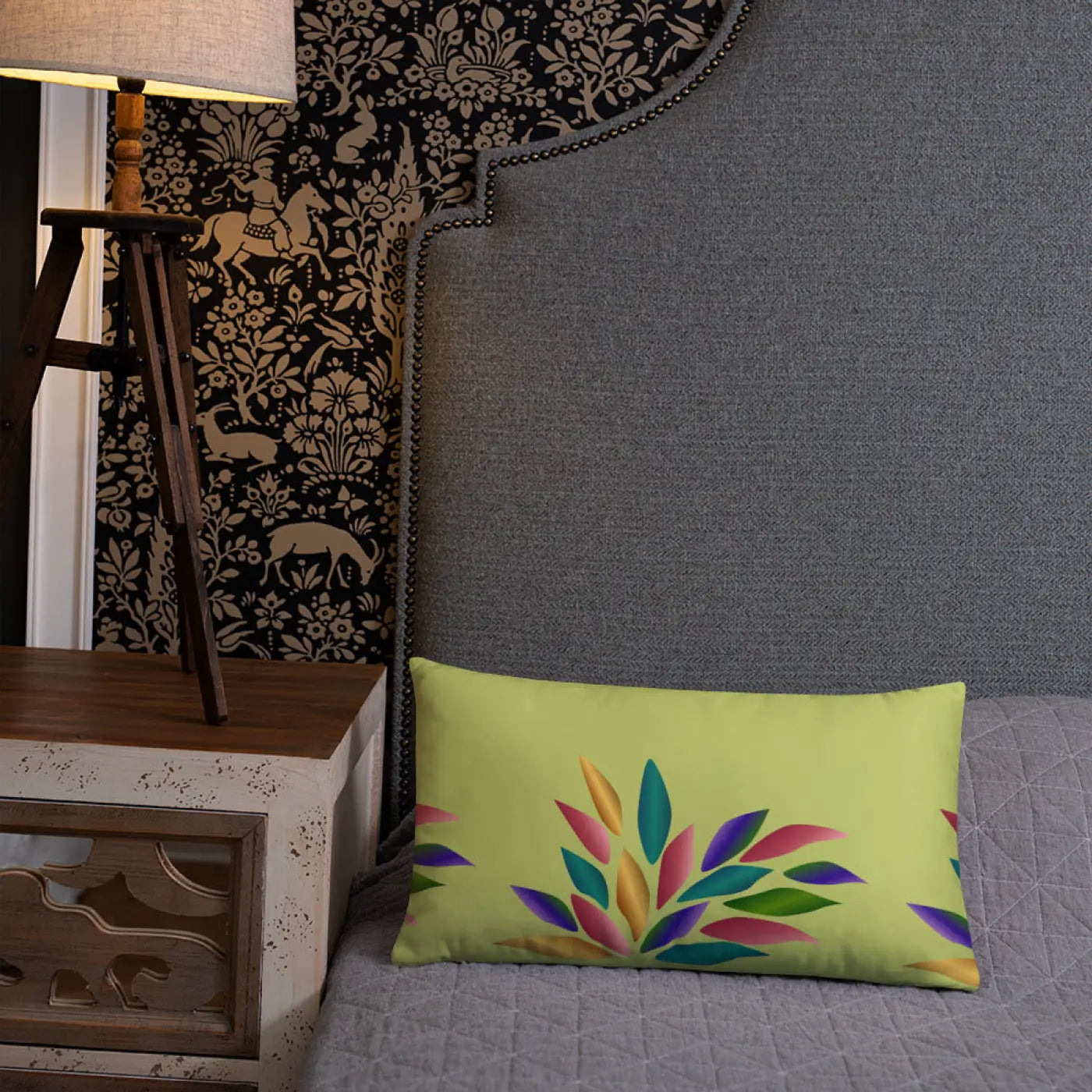 Colorful Petals Throw Pillow – Insert Included - Dipaliz