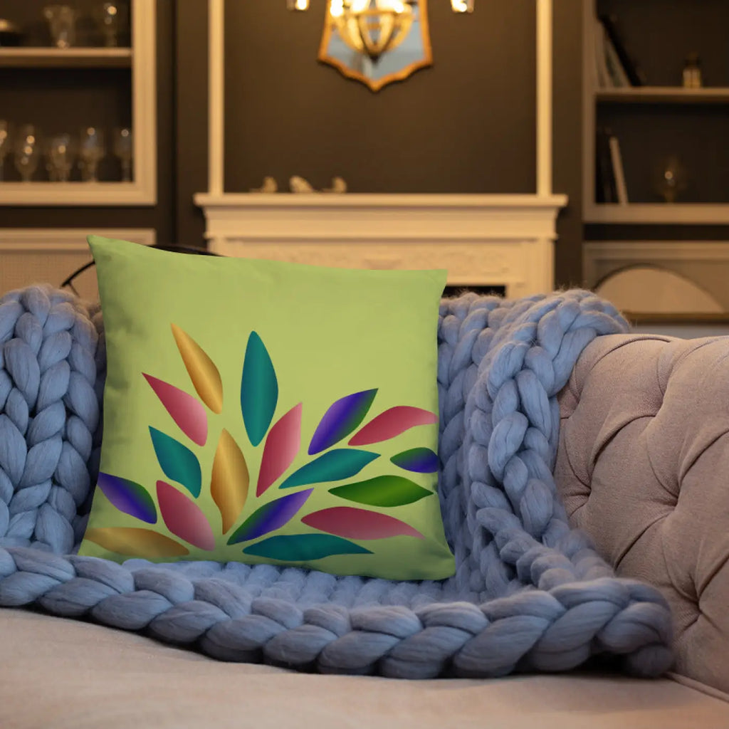 Colorful Petals Throw Pillow – Insert Included - Dipaliz