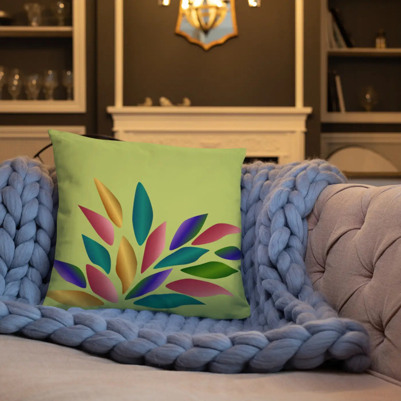 Colorful Petals Throw Pillow – Insert Included - Dipaliz