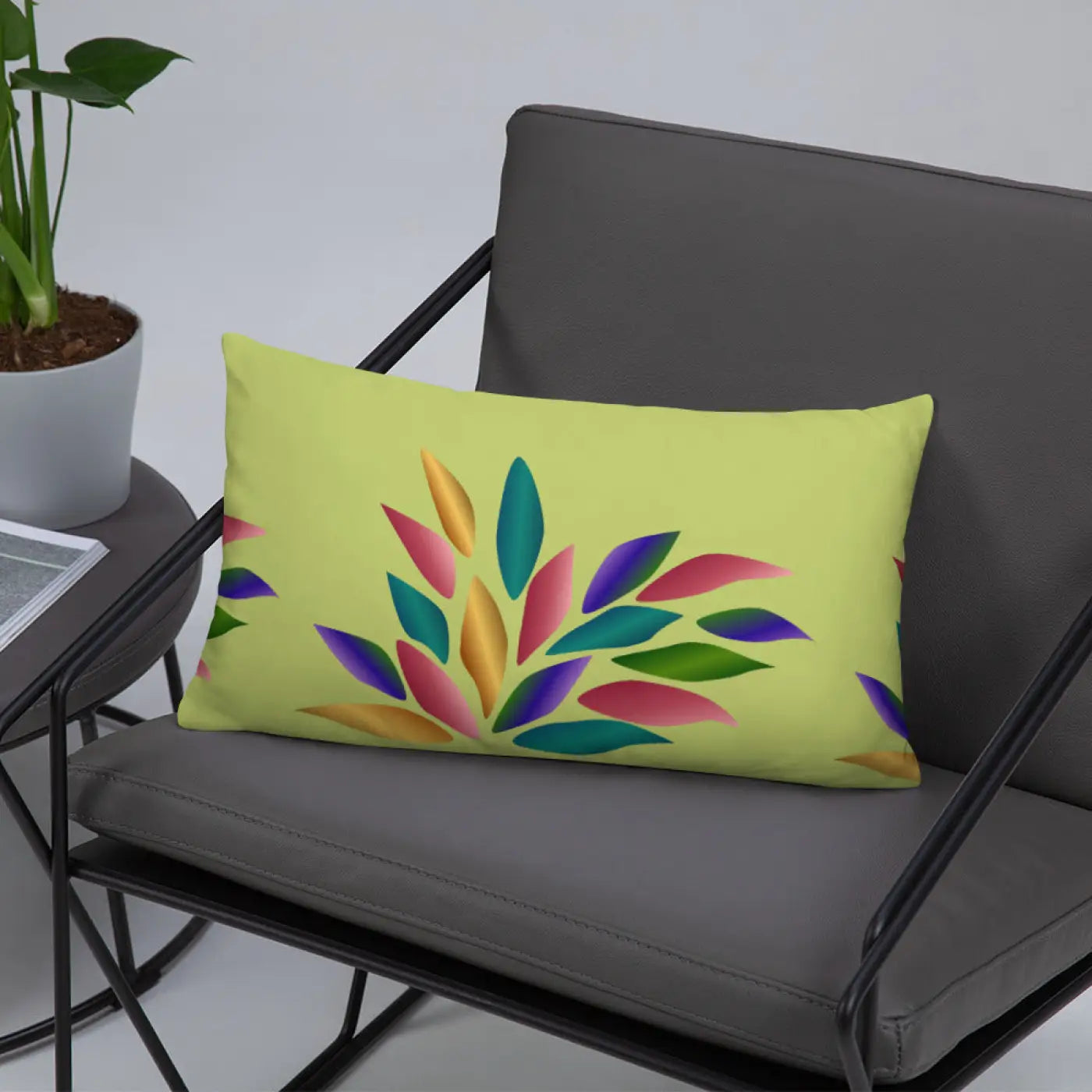 Colorful Petals Throw Pillow – Insert Included - Dipaliz