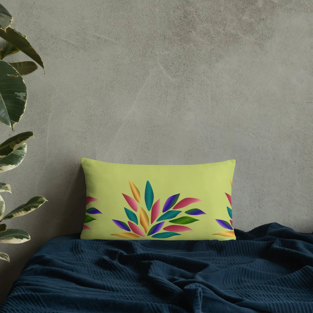 Colorful Petals Throw Pillow – Insert Included - Dipaliz