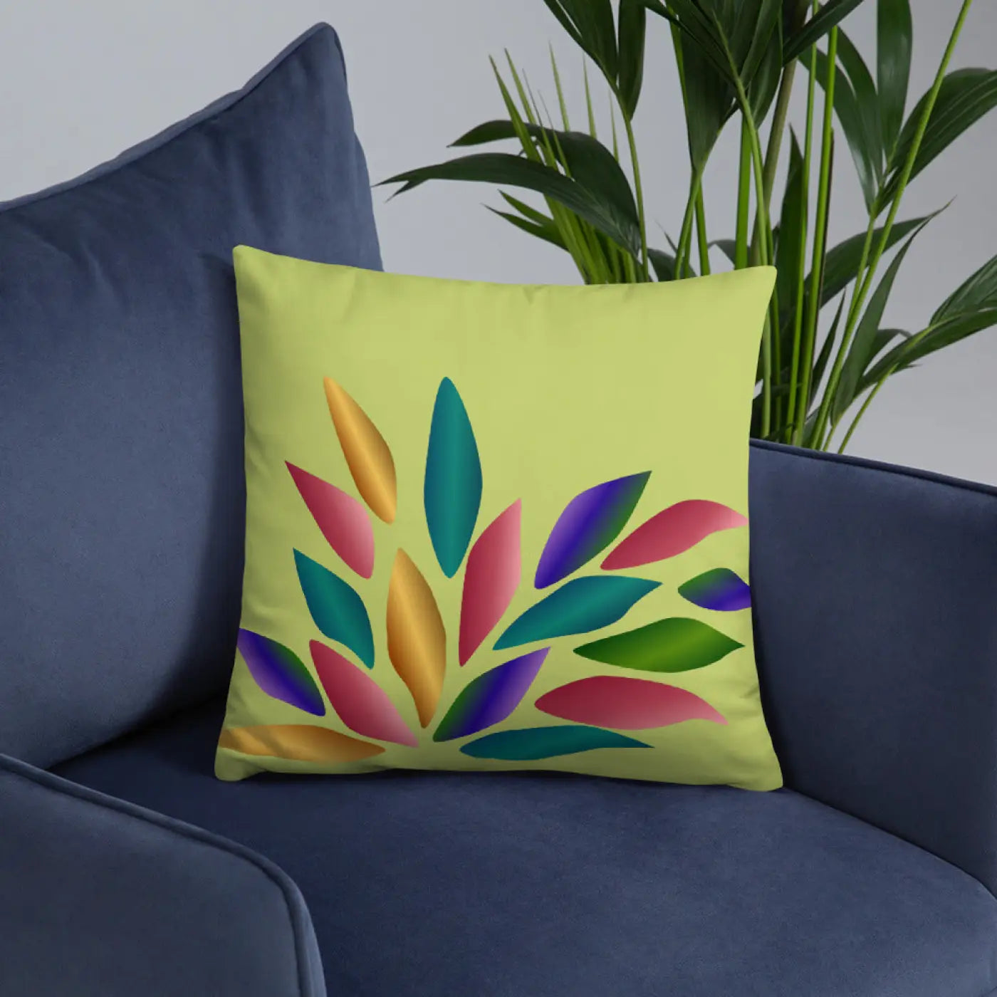 Colorful Petals Throw Pillow – Insert Included - Dipaliz