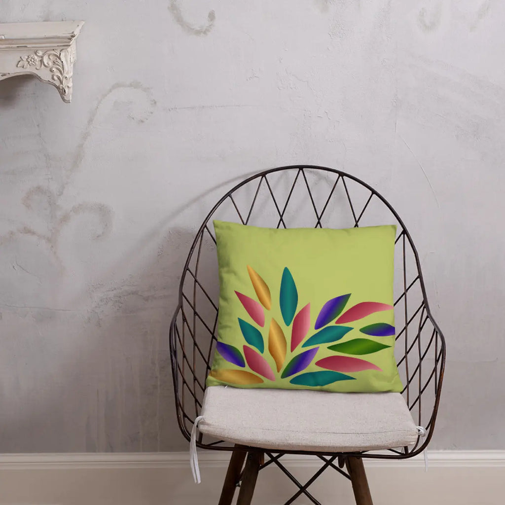 Colorful Petals Throw Pillow – Insert Included - Dipaliz