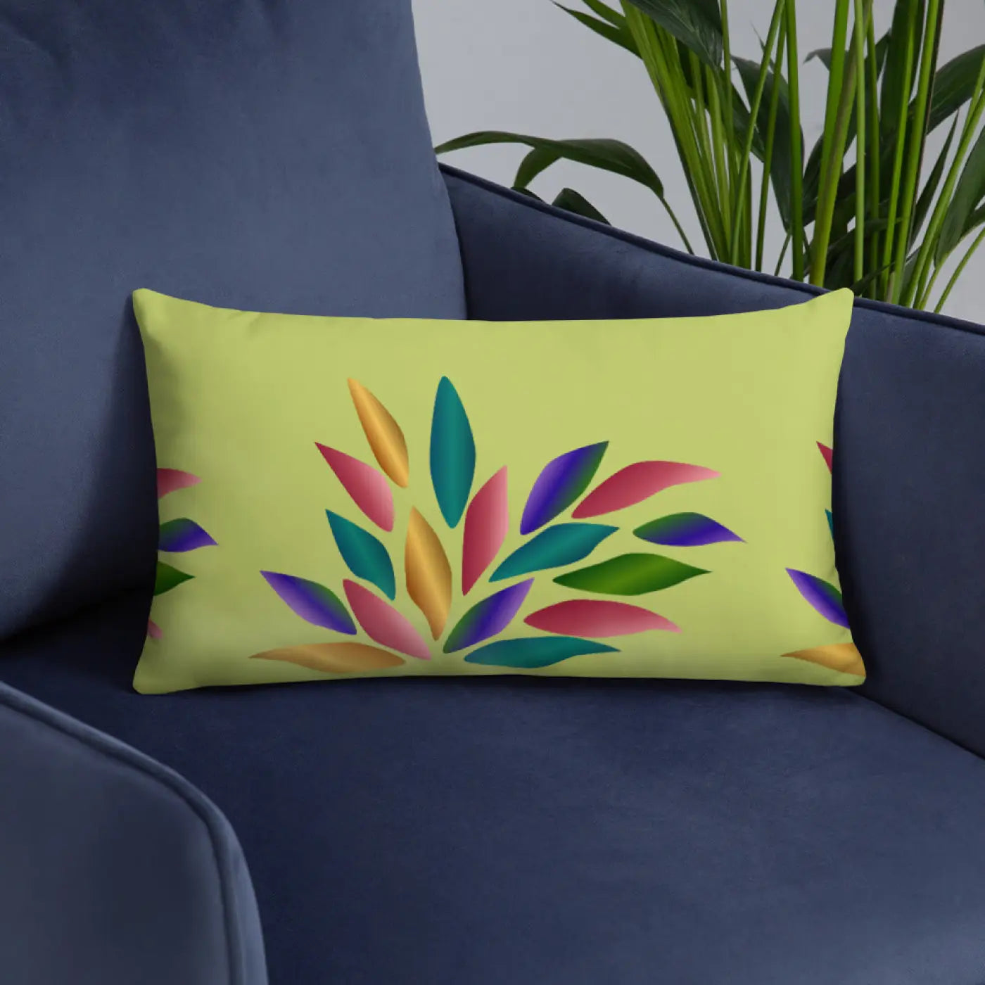 Colorful Petals Throw Pillow – Insert Included - Dipaliz