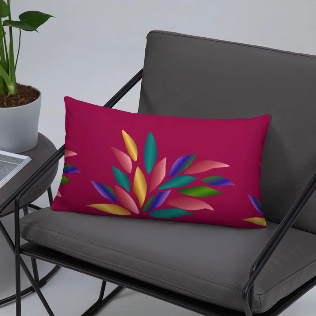 Colorful Petals Throw Pillow – Insert Included - Dipaliz