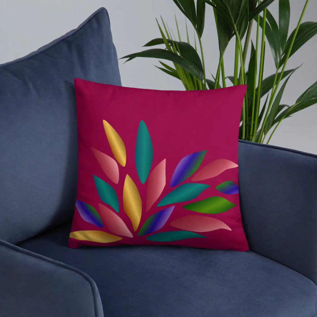 Colorful Petals Throw Pillow – Insert Included - Dipaliz