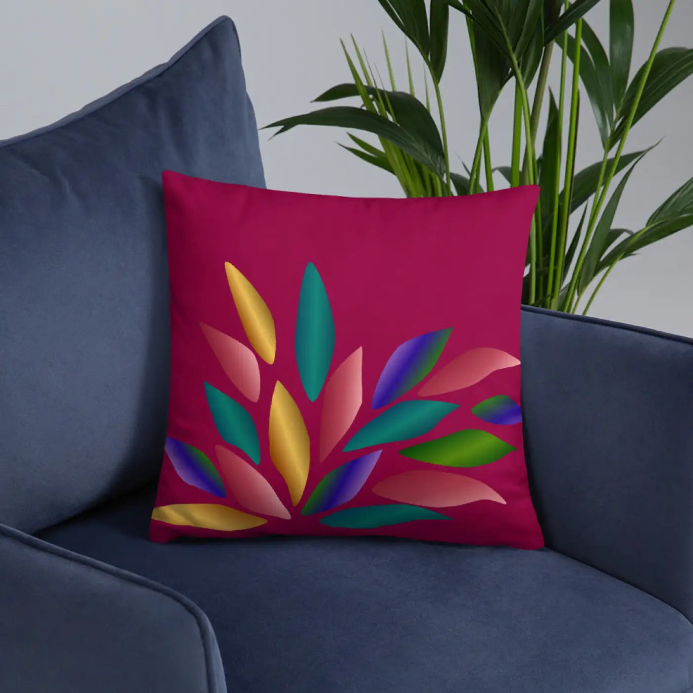 Colorful Petals Throw Pillow – Insert Included - Dipaliz