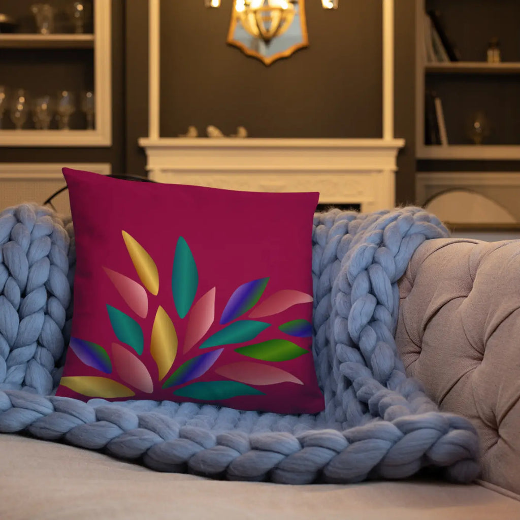 Colorful Petals Throw Pillow – Insert Included - Dipaliz
