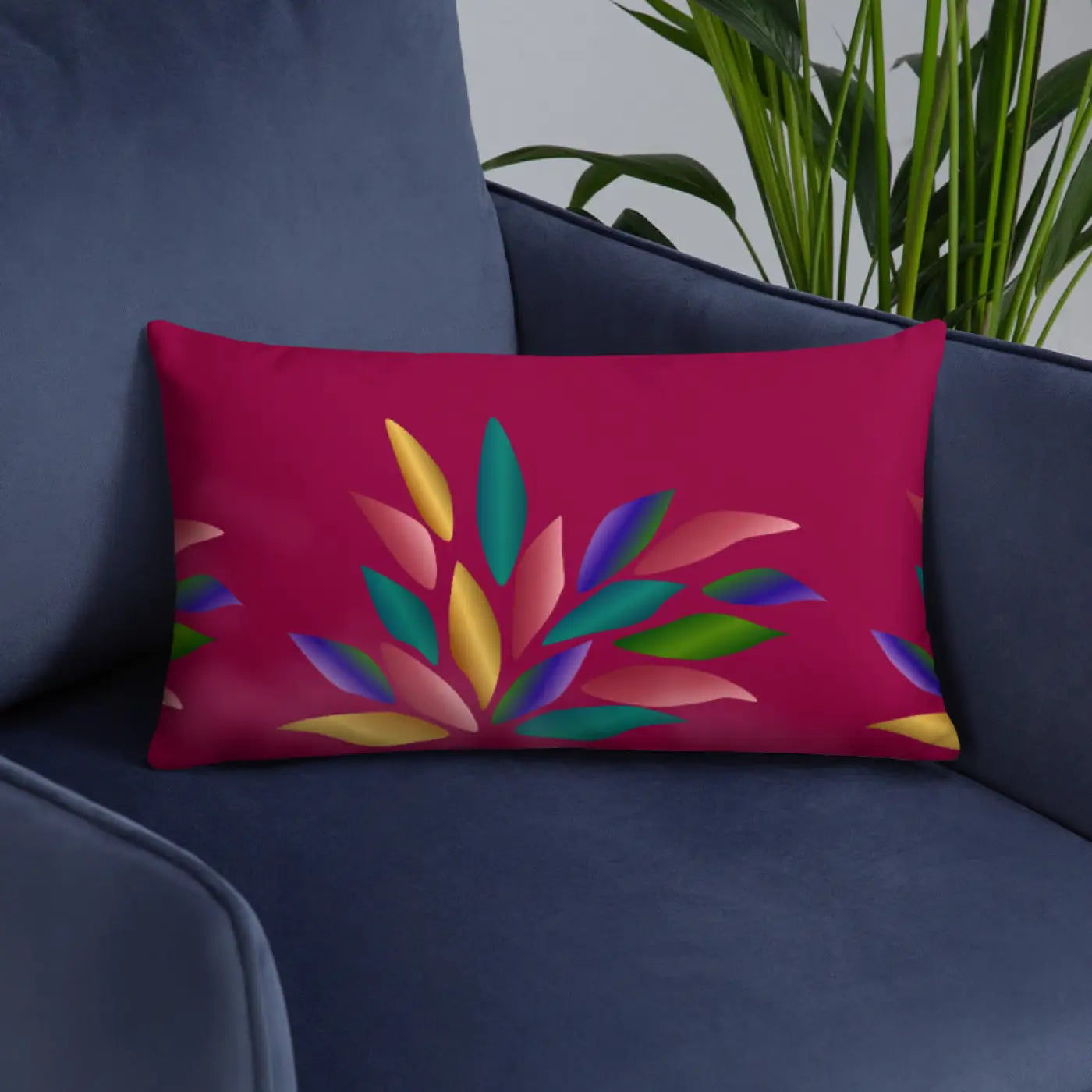 Colorful Petals Throw Pillow – Insert Included - Dipaliz