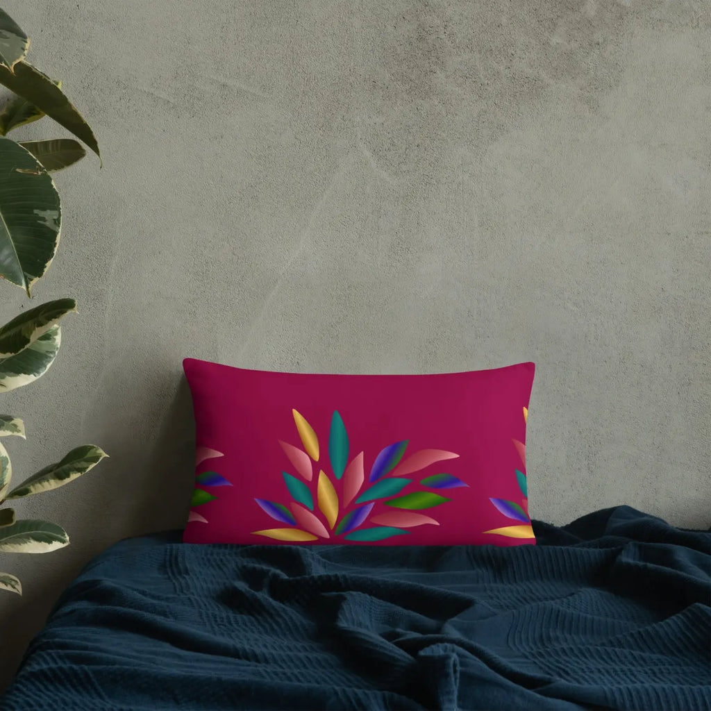 Colorful Petals Throw Pillow – Insert Included - Dipaliz