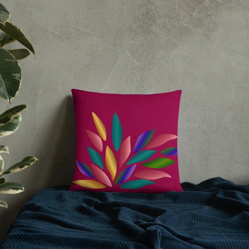 Colorful Petals Throw Pillow – Insert Included - Dipaliz