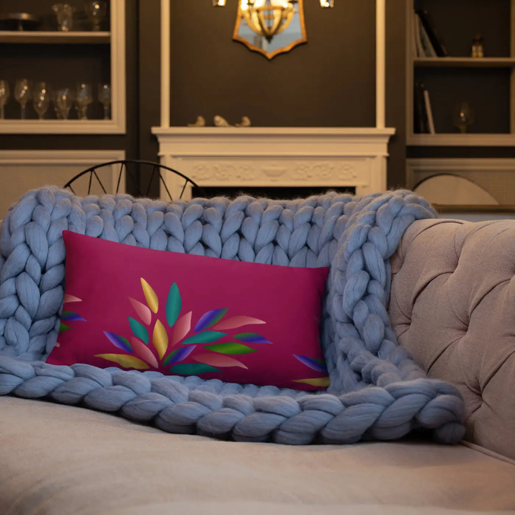 Colorful Petals Throw Pillow – Insert Included - Dipaliz