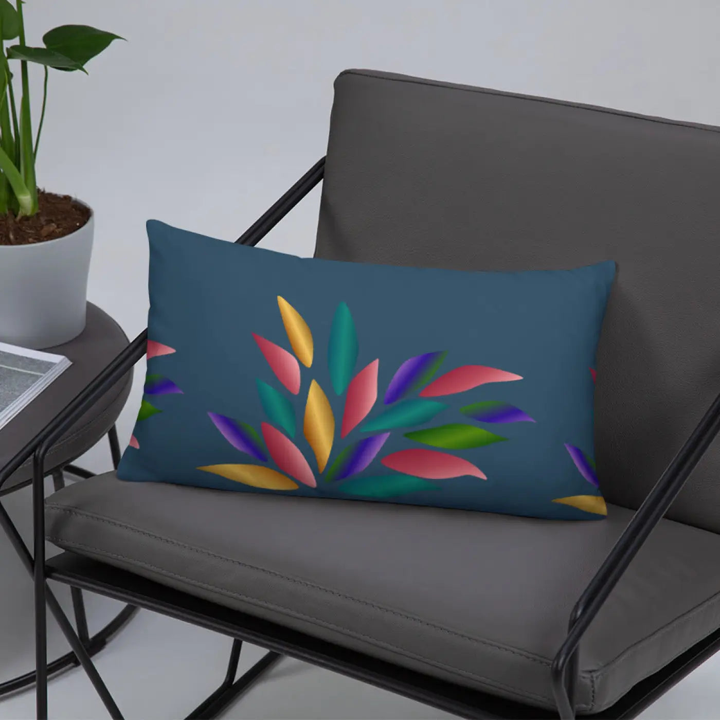 Colorful Petals Throw Pillow – Insert Included - Dipaliz