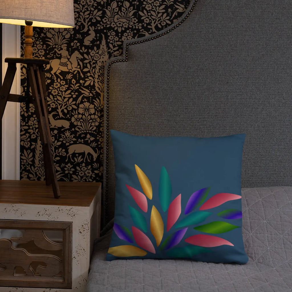 Colorful Petals Throw Pillow – Insert Included - Dipaliz