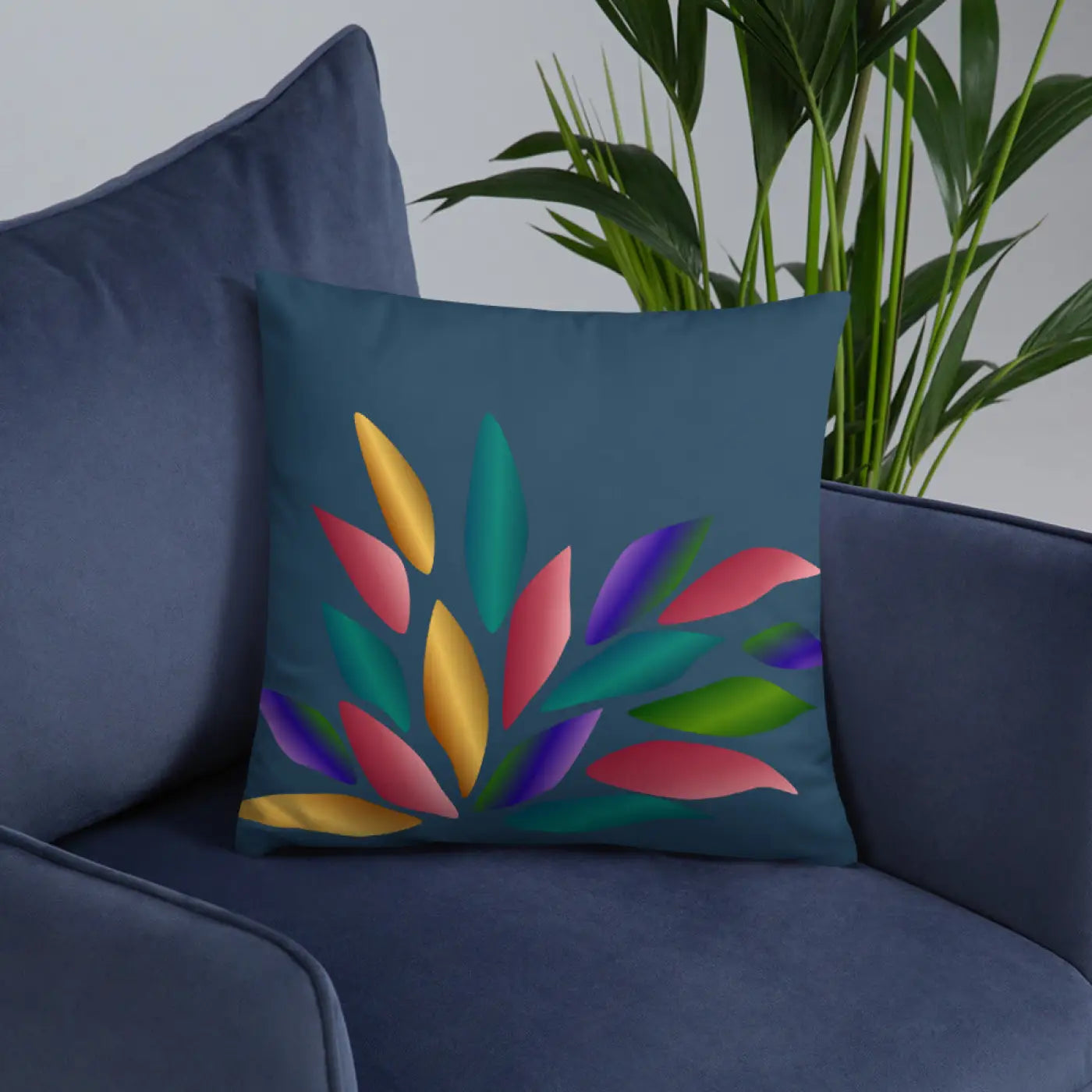 Colorful Petals Throw Pillow – Insert Included - Dipaliz