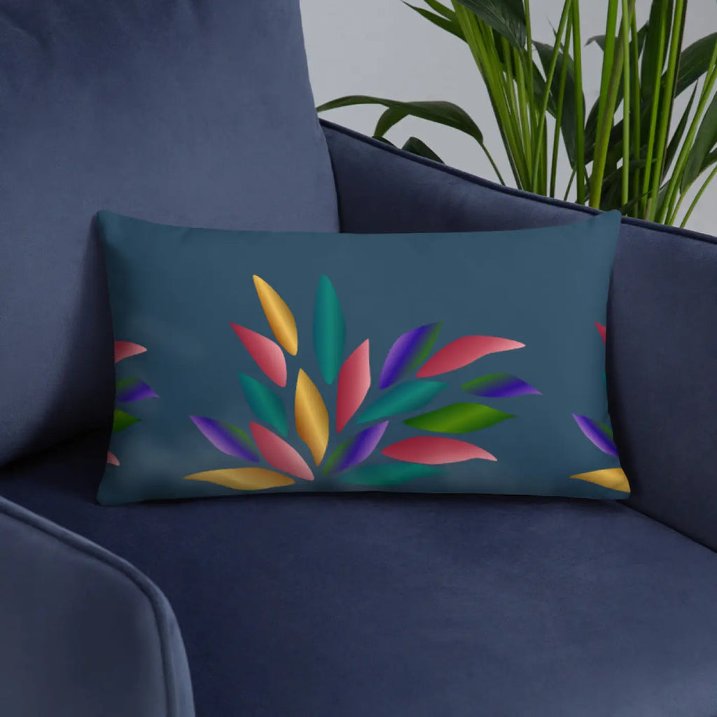Colorful Petals Throw Pillow – Insert Included - Dipaliz