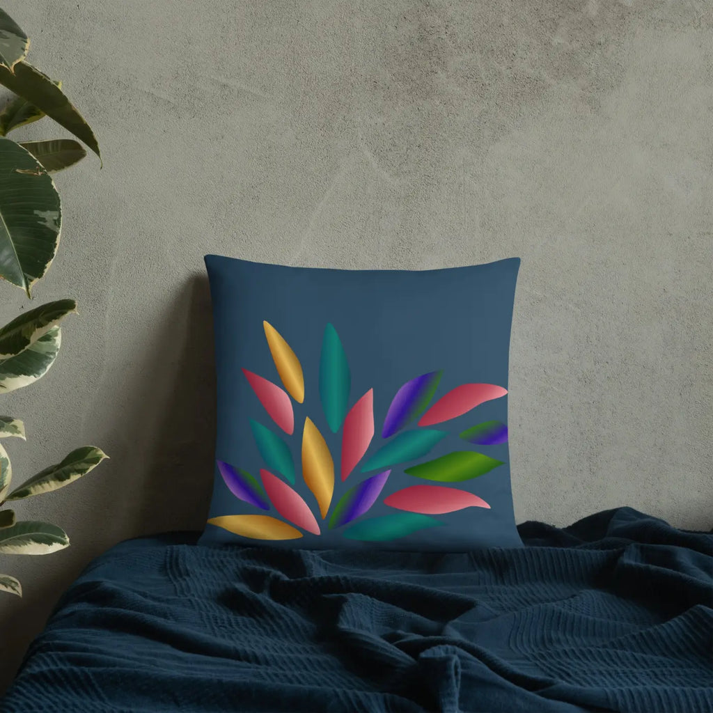 Colorful Petals Throw Pillow – Insert Included - Dipaliz