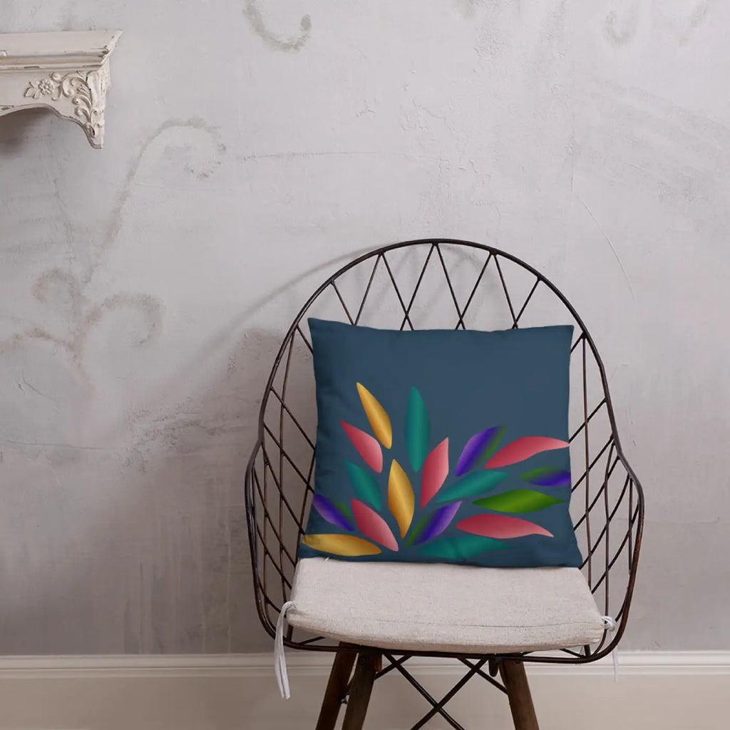 Colorful Petals Throw Pillow – Insert Included - Dipaliz