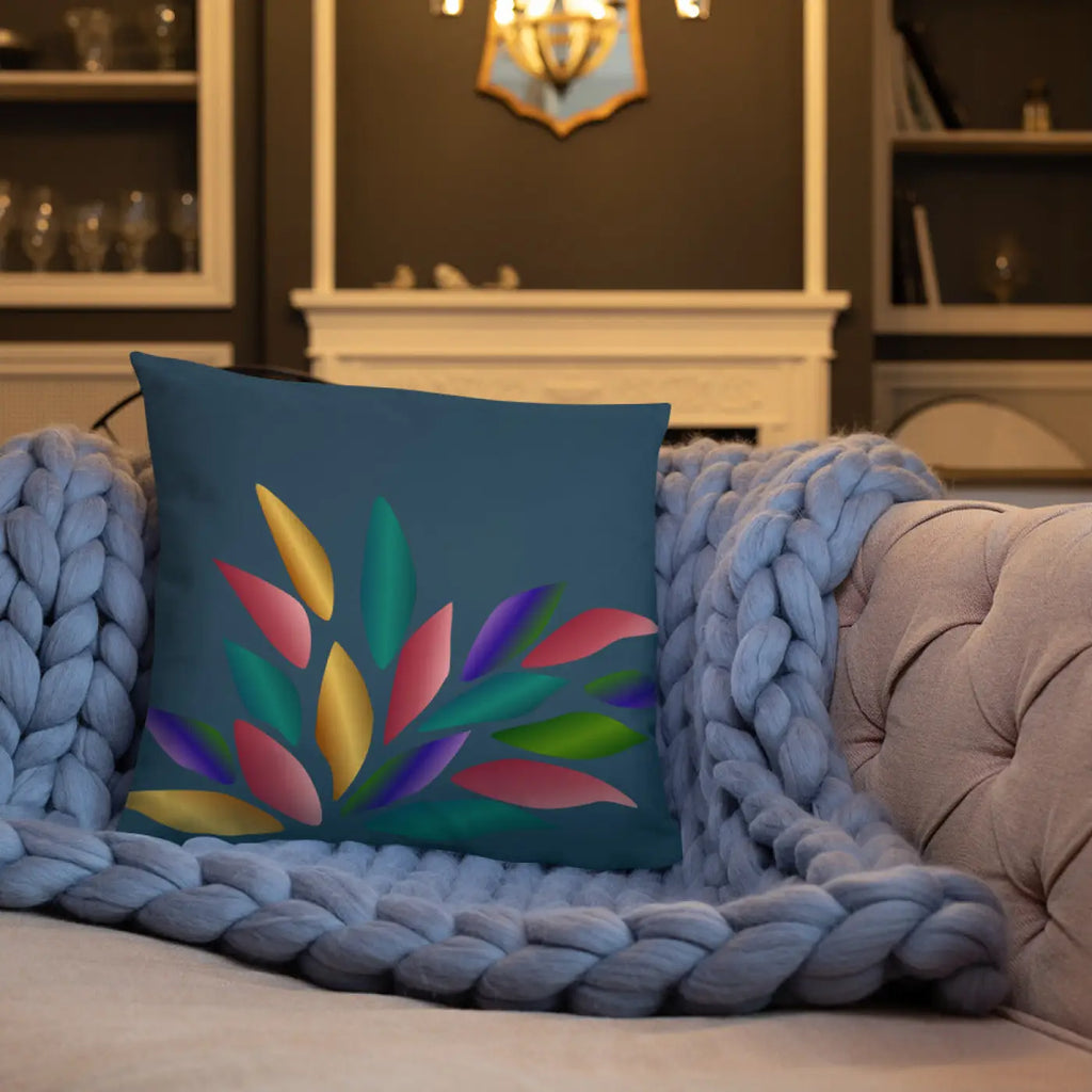 Colorful Petals Throw Pillow – Insert Included - Dipaliz