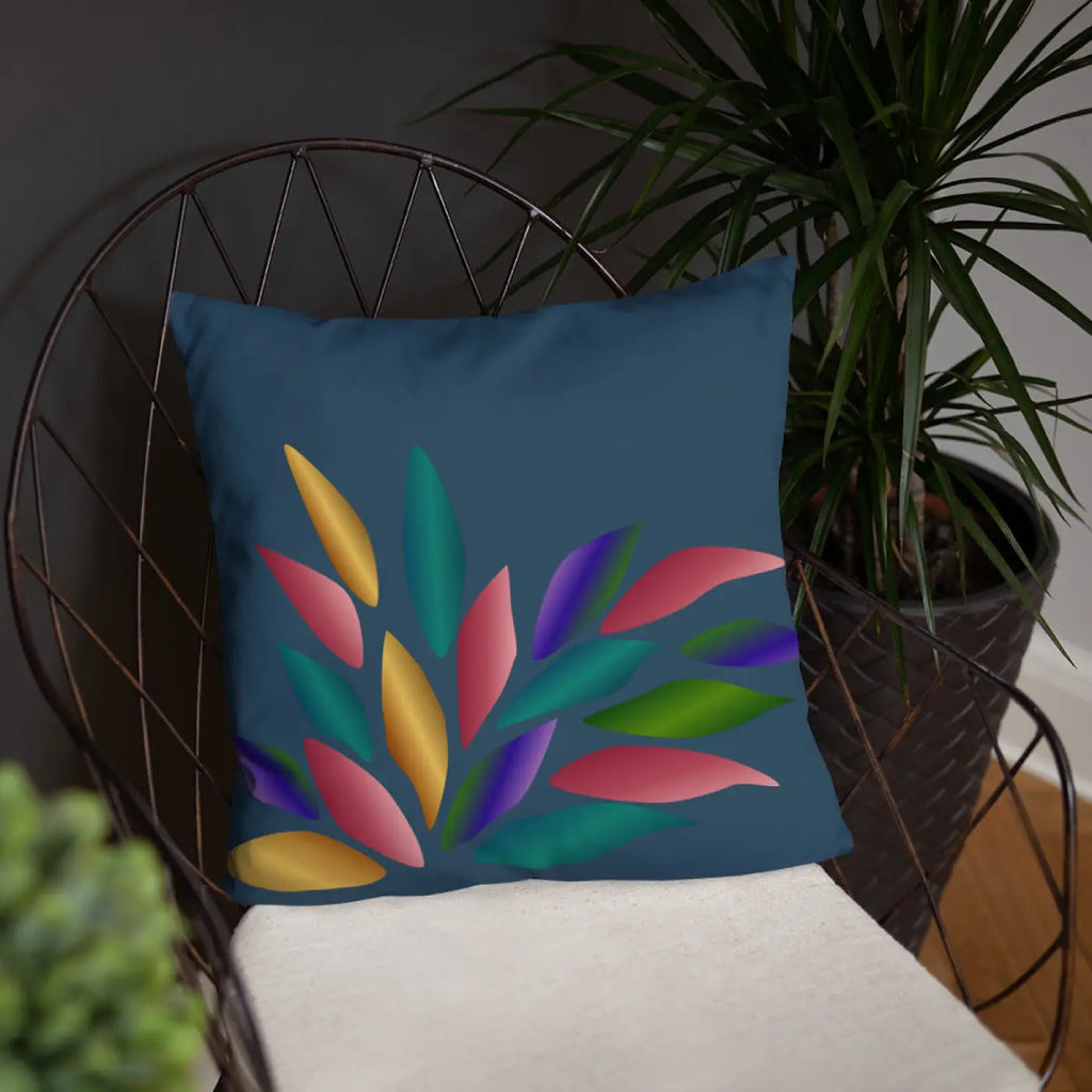 Colorful Petals Throw Pillow – Insert Included - Dipaliz