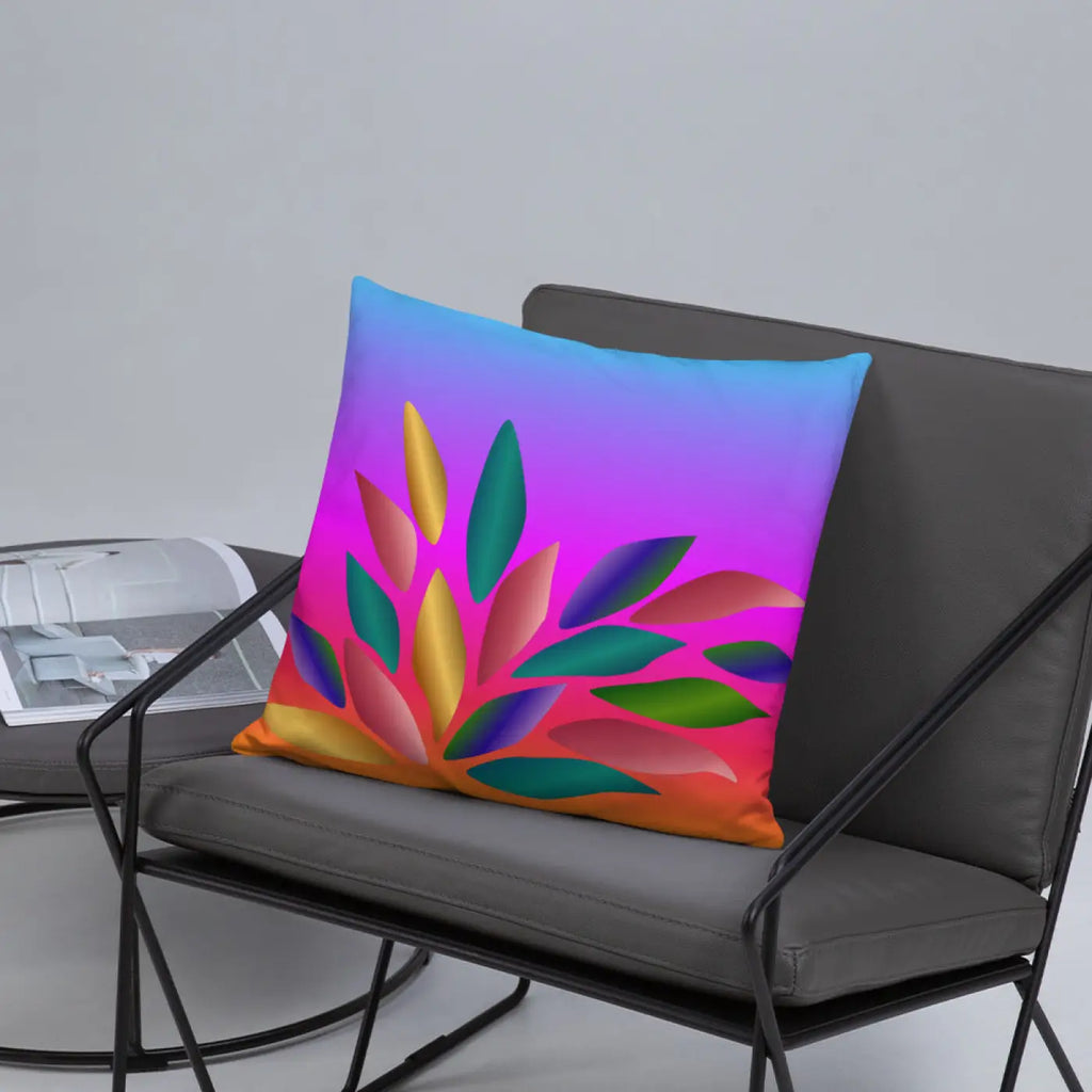 Colorful Petals Throw Pillow – Insert Included - Dipaliz