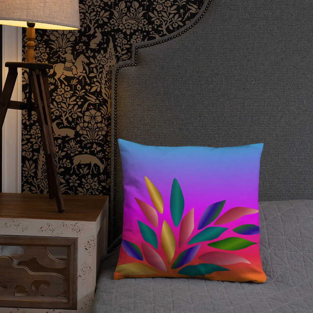 Colorful Petals Throw Pillow – Insert Included - Dipaliz