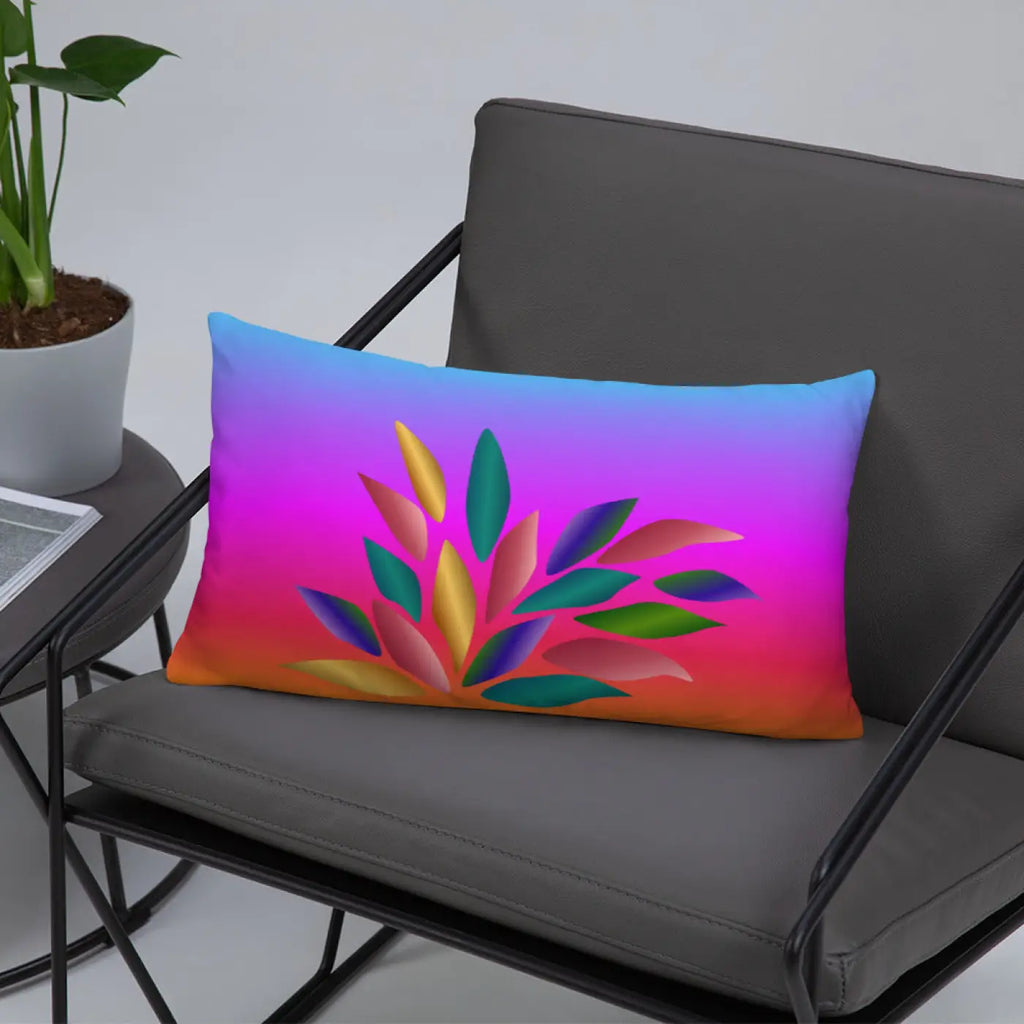 Colorful Petals Throw Pillow – Insert Included - Dipaliz