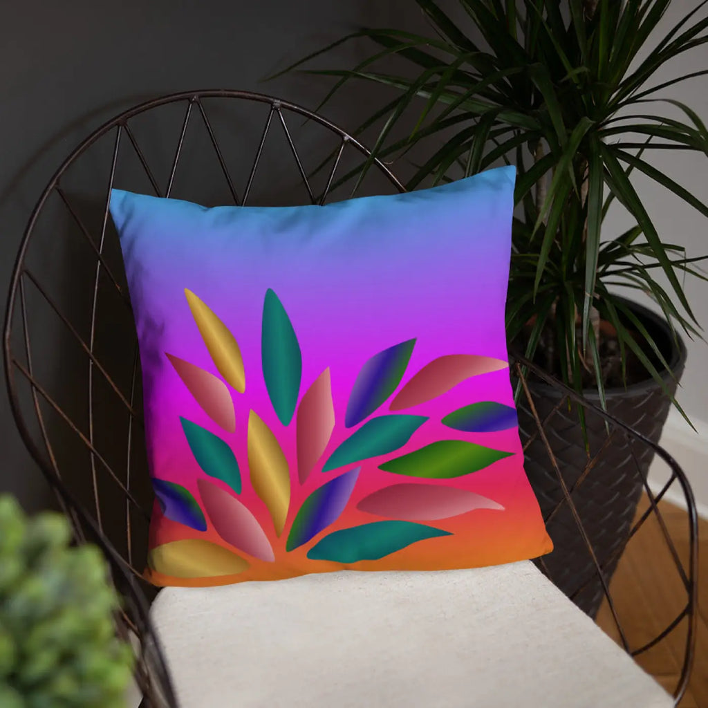 Colorful Petals Throw Pillow – Insert Included - Dipaliz