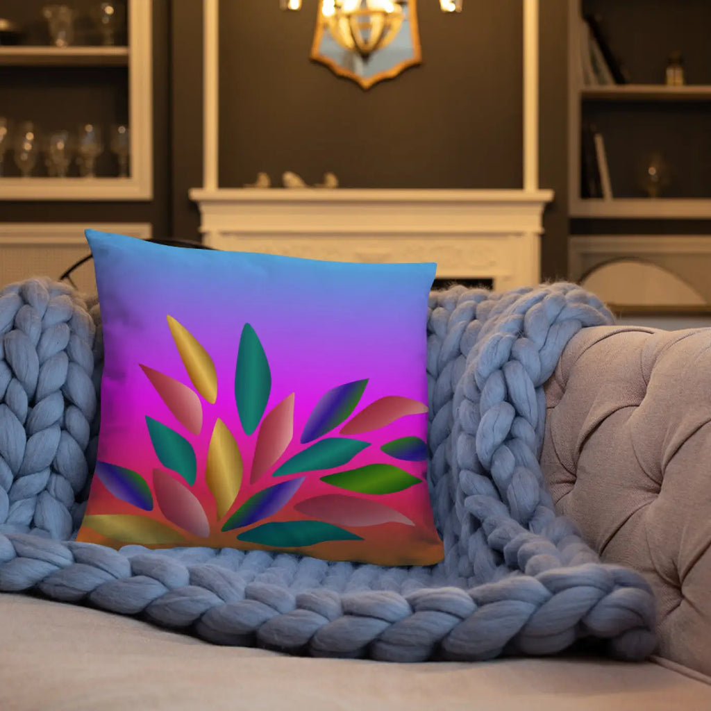 Colorful Petals Throw Pillow – Insert Included - Dipaliz