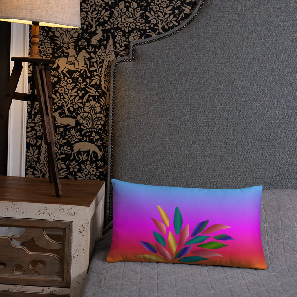 Colorful Petals Throw Pillow – Insert Included - Dipaliz