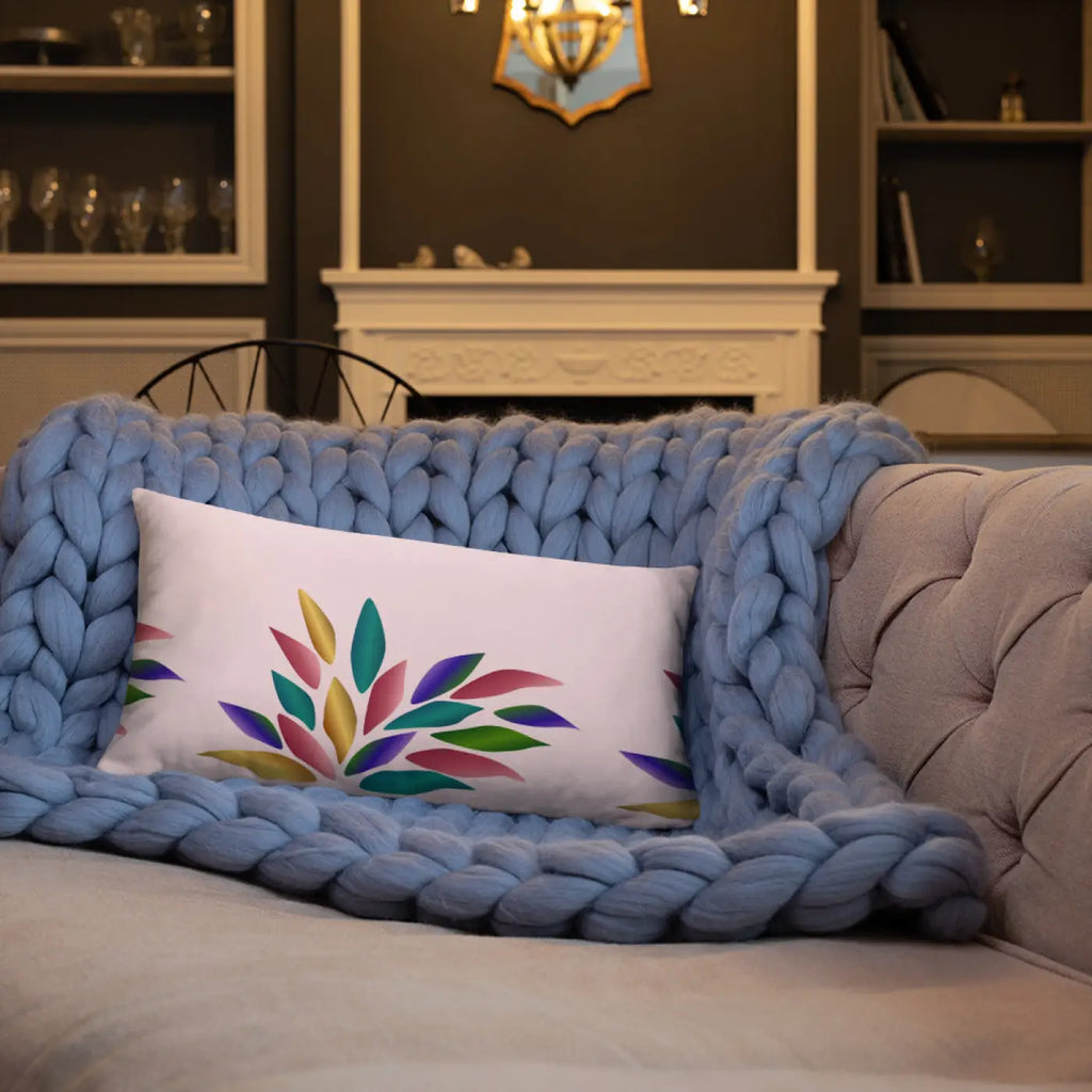 Pink Throw Pillow – Colorful Petals 18x18 - Dipaliz