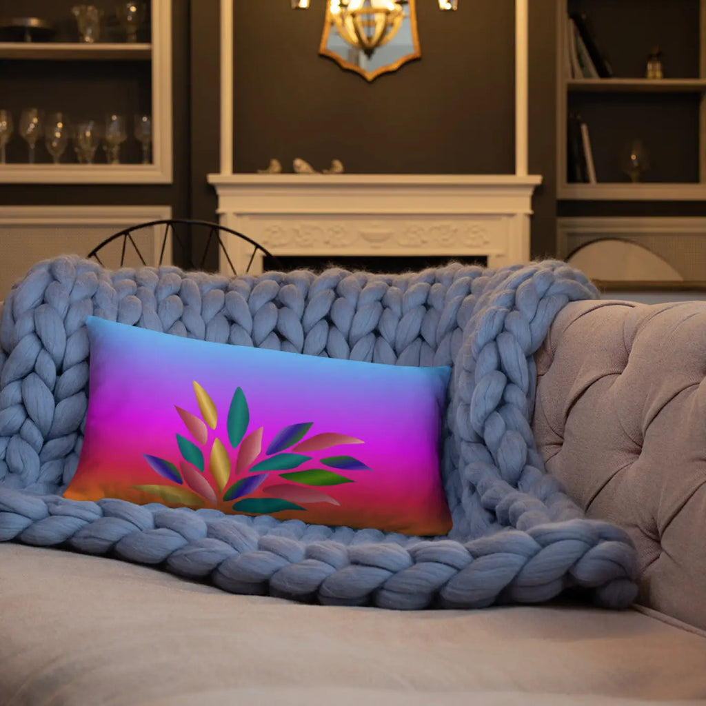 Colorful Petals Throw Pillow – Insert Included - Dipaliz