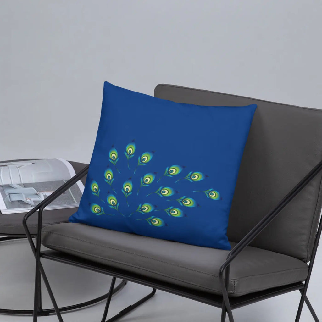 Graphic Peacock Pillow – Insert Included - Dipaliz
