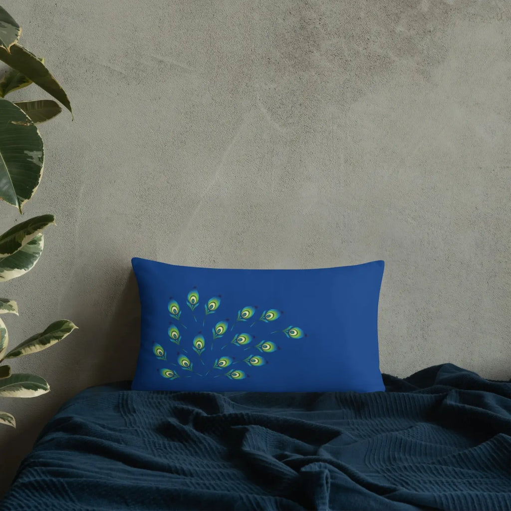 Graphic Peacock Pillow – Insert Included - Dipaliz