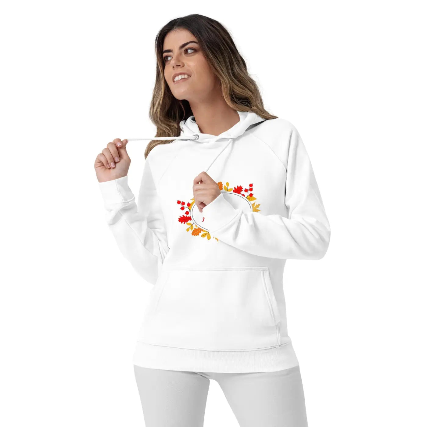 Hello Autumn Hoodie – Organic Unisex Eco Raglan - Dipaliz