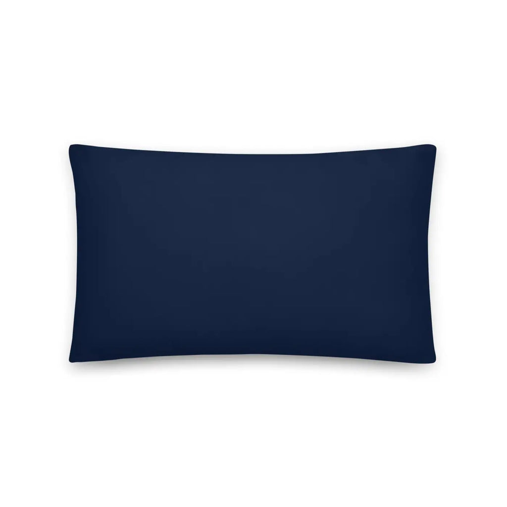Navy Blue Throw Pillow – Lovely Floral Polyester - Dipaliz