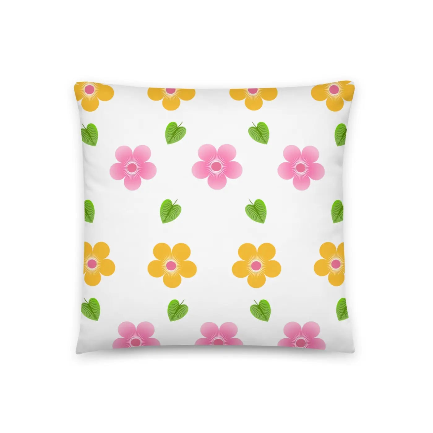 Colorful Blossoms Throw Pillow – Square Polyester - Dipaliz