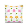 Colorful Blossoms Throw Pillow – Square Polyester - Dipaliz