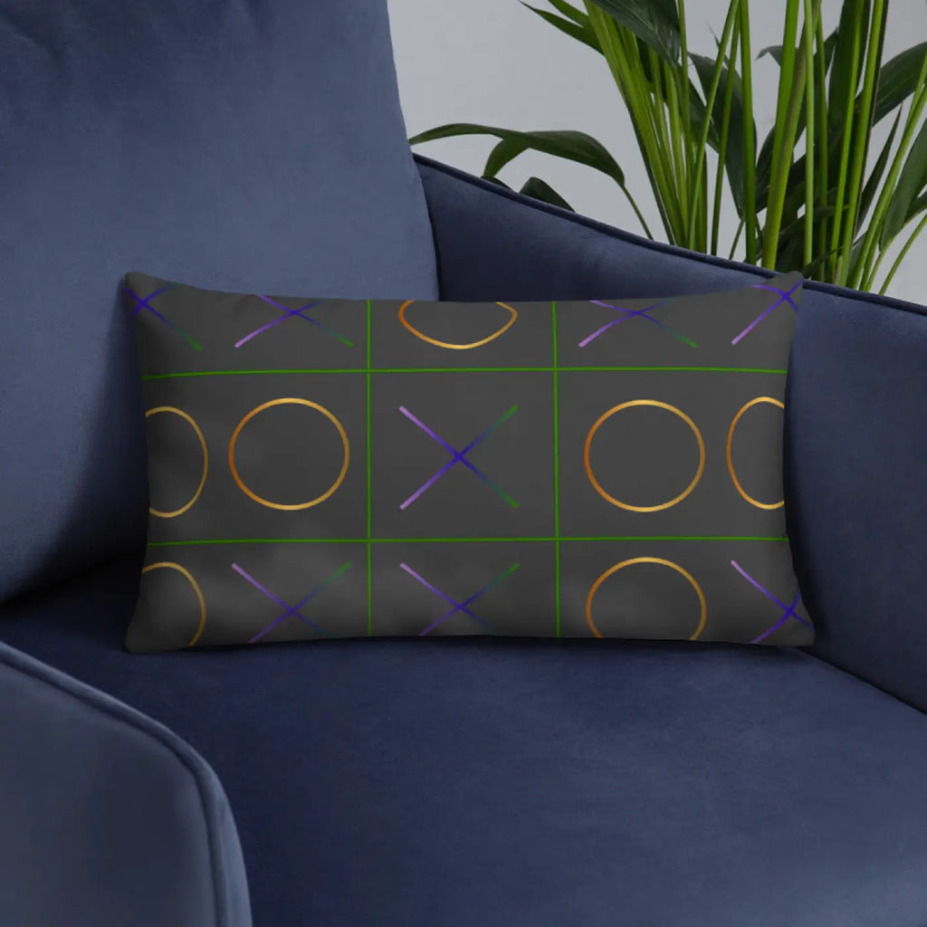 Tic Tac Toe Throw Pillow – Insert Included - Dipaliz