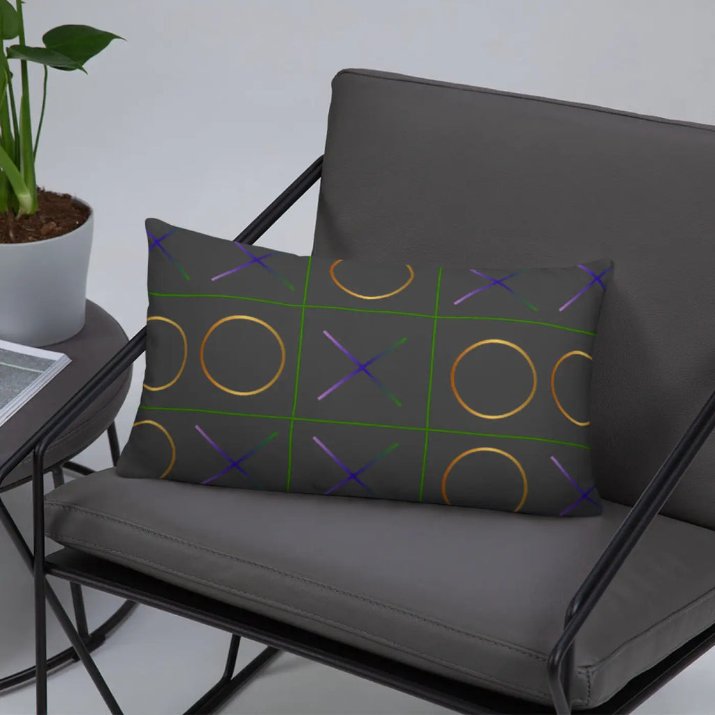 Tic Tac Toe Throw Pillow – Insert Included - Dipaliz