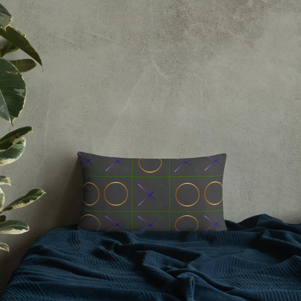 Tic Tac Toe Throw Pillow – Insert Included - Dipaliz