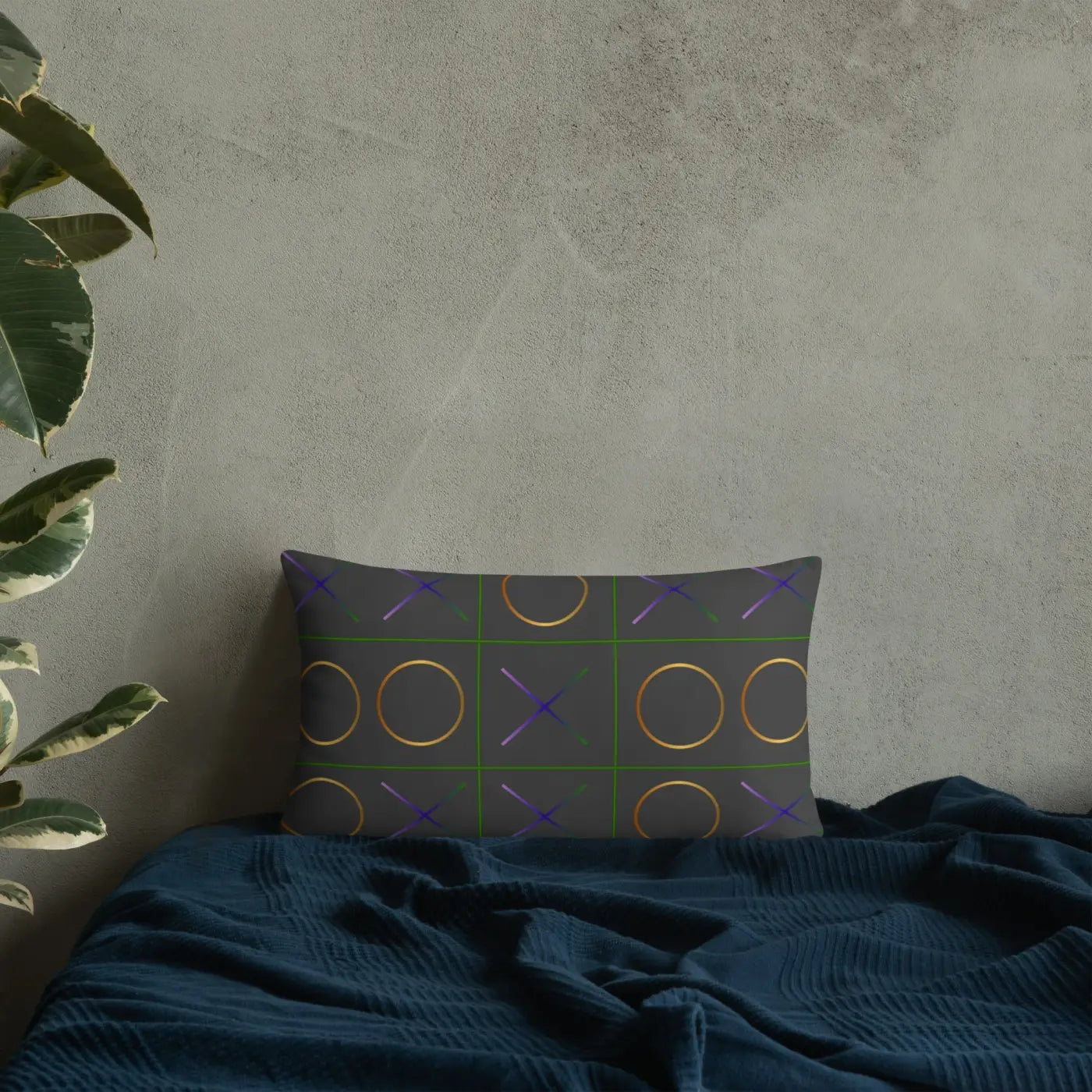 Tic Tac Toe Throw Pillow – Insert Included - Dipaliz