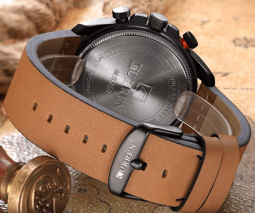 Men's  Waterproof Retro Style Watch With Excellent  Background, Chronometers  Large Numbers Perfect Gift
