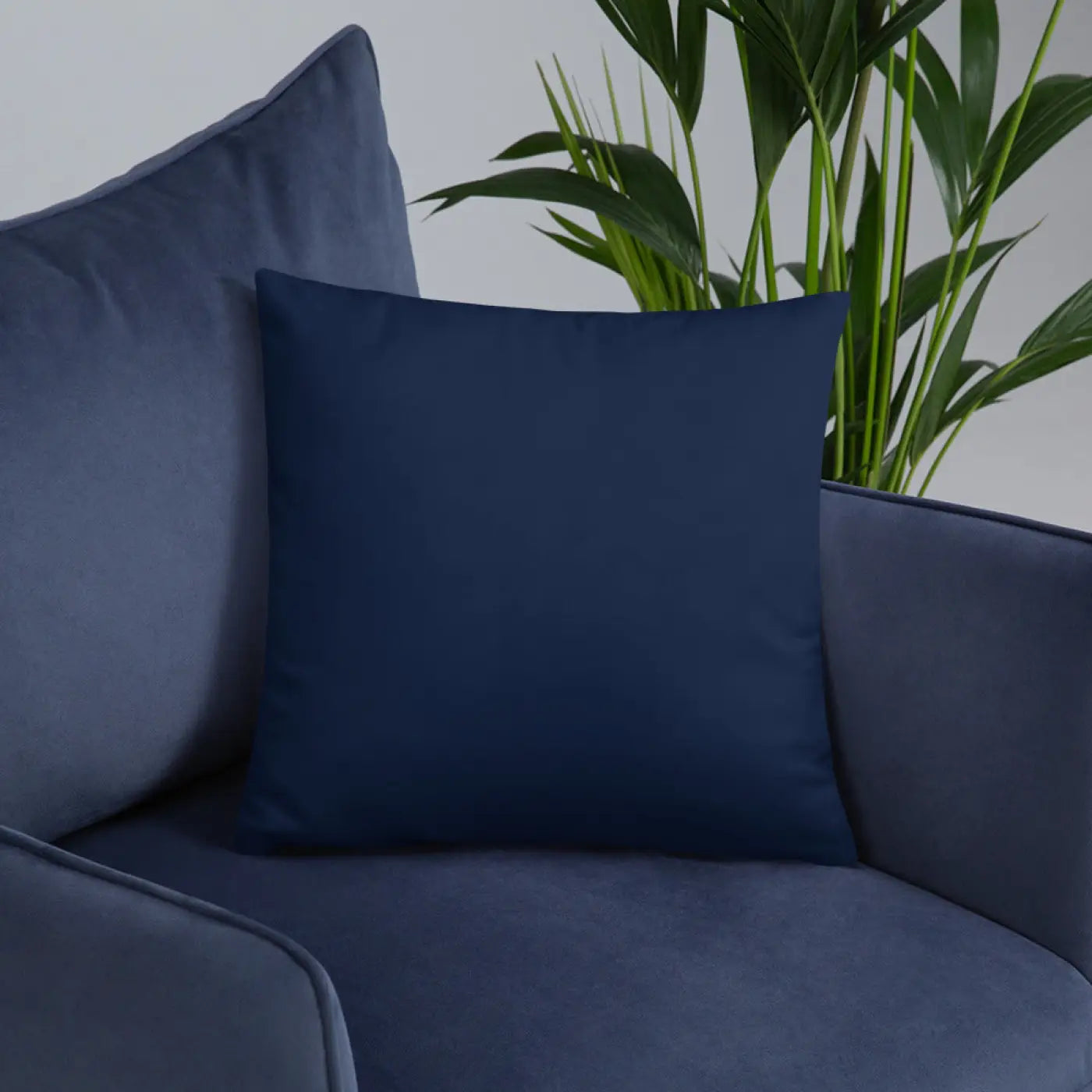 Gold Floral Navy Blue Throw Pillow – 18x18 - Dipaliz